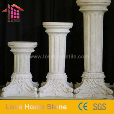 building materials wedding fiber pillar faux marble columns for villa