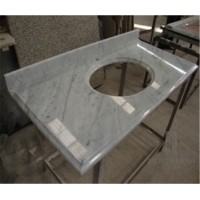 Carrara white marble kitchen countertop table top