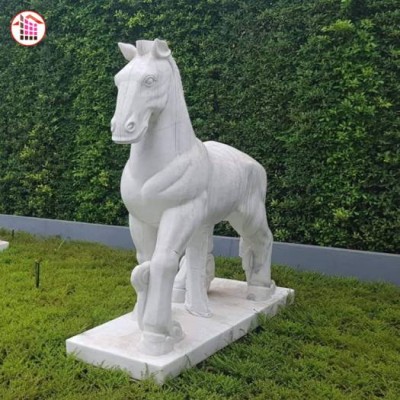 Italian Marble Sculpture Carving Outdoor Garden Sculpture Price Home Animal Horse Italian Marble Sculpture